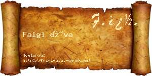Faigl Éva névjegykártya
