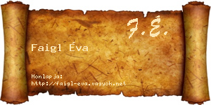 Faigl Éva névjegykártya