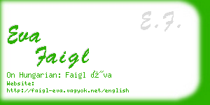 eva faigl business card
